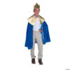 Boy's Blue Wise Man's Cape with Crown Costume