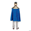 Boy's Blue Wise Man's Cape with Crown Costume - Image 2